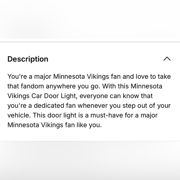 NFL Team Pride LED Car Door Light - Minnesota Vikings NEW - Picture 7 of 8